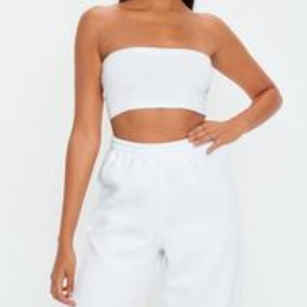 Missguided | White Basic Bandeau Top